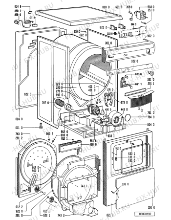Схема №1 AWZ 125 с изображением Обшивка для сушилки Whirlpool 481245219723