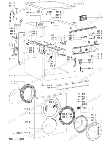Схема №1 AWO/D 42115 с изображением Декоративная панель для стиралки Whirlpool 481245216865