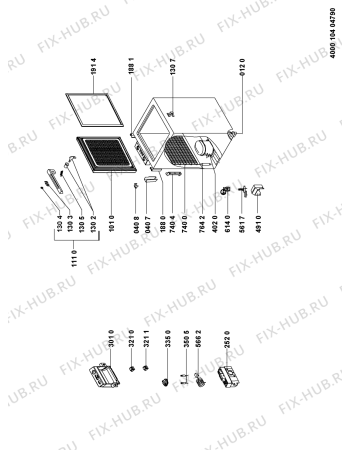 Схема №1 CH 106 с изображением Рукоятка для холодильника Whirlpool 481010389880