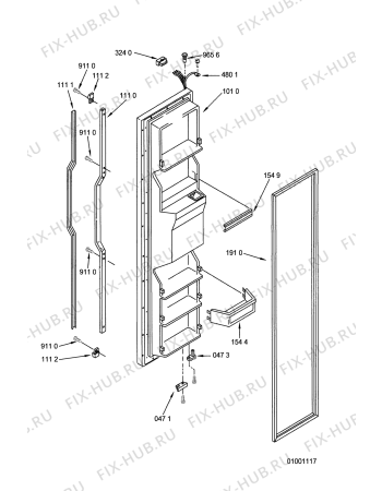 Схема №2 ART 730 с изображением Дверка для холодильной камеры Whirlpool 481944269077