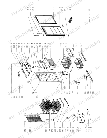 Схема №1 AFE 502/G с изображением Пружина для холодильной камеры Whirlpool 481949268752