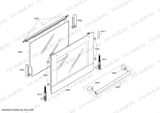 Схема №1 HEN230123 с изображением Панель управления для духового шкафа Bosch 00444809