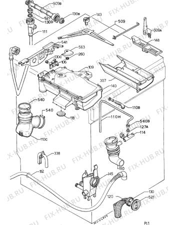 Взрыв-схема стиральной машины Electrolux WH3856E - Схема узла Hydraulic System 272