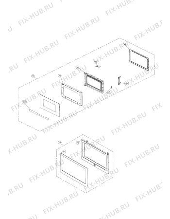 Взрыв-схема микроволновой печи Electrolux EMT25207OX - Схема узла Door 003