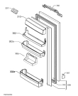 Схема №1 SFS8882XAF с изображением Дверца для холодильника Aeg 2064758069