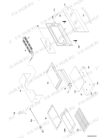 Взрыв-схема плиты (духовки) Ideal Zanussi IZXT9000X - Схема узла Section 2