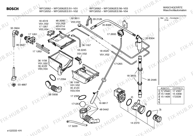 Схема №2 WFO2062EE Bosch Maxx WFO 2062 с изображением Панель управления для стиралки Bosch 00432449