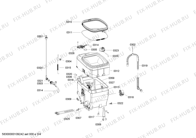 Схема №1 3TL930CM Balay TL930CM с изображением Переключатель для стиралки Bosch 00168673