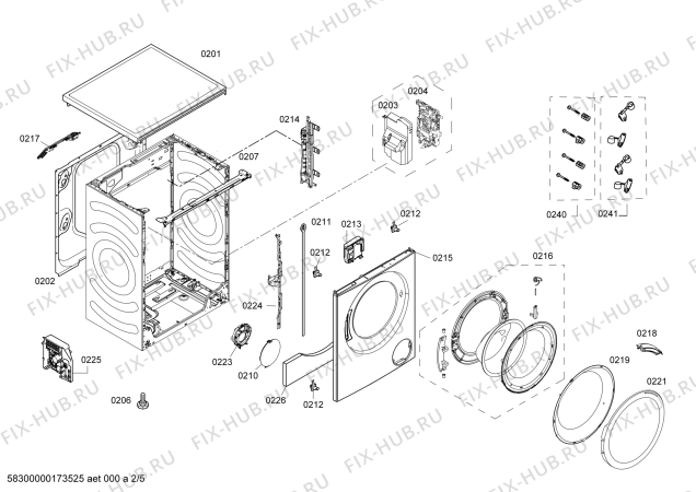 Схема №1 WS12M4670W iQ500 6kg с изображением Люк для стиралки Siemens 00748687