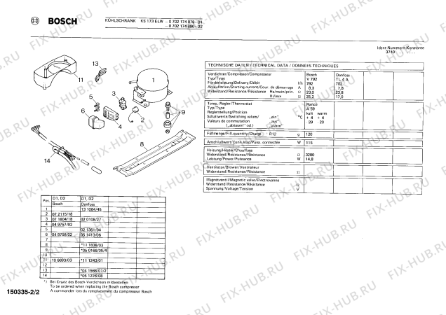 Схема №1 0702174882 KS170 с изображением Крышка для холодильника Bosch 00018629