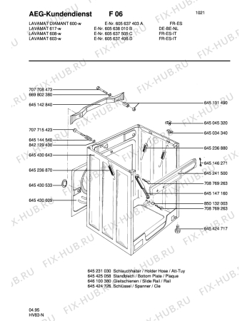 Взрыв-схема стиральной машины Aeg LAVDIAMANT 600 - Схема узла Housing 001