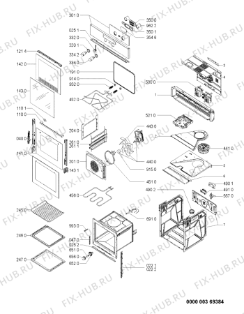 Схема №1 AKZ 223/IX/01 с изображением Панель для электропечи Whirlpool 481245240157