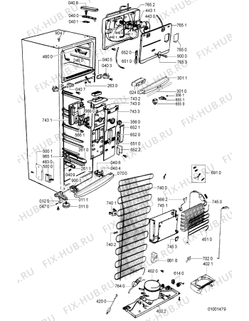 Схема №1 ARC 4010 AL с изображением Рефлектор для холодильной камеры Whirlpool 481245310332
