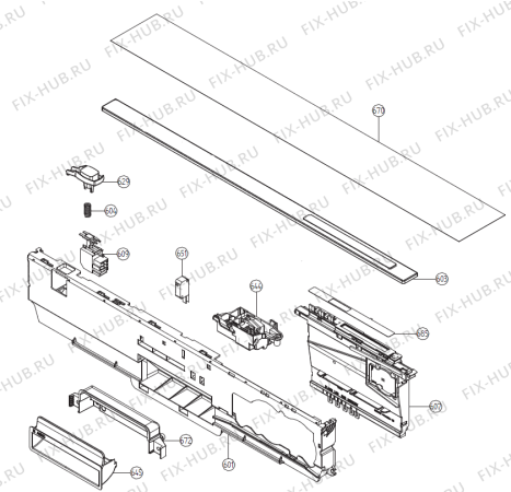 Взрыв-схема посудомоечной машины Atag V1201RVS (559047, DW13.C) - Схема узла 05