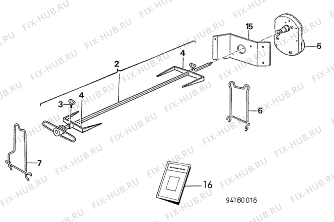 Взрыв-схема плиты (духовки) Electrolux CO2085W1 - Схема узла H20 Oven equipment, users manua