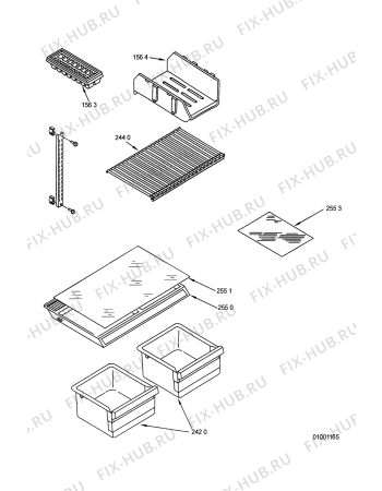 Схема №1 ARG 468/G/1 с изображением Вапорайзер для холодильной камеры Whirlpool 481951138628