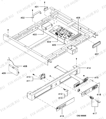 Взрыв-схема холодильника Electrolux MRF280/35 - Схема узла Commands