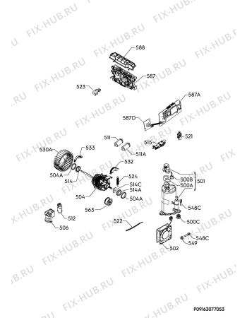 Взрыв-схема сушильной машины Electrolux EW7H4801SC - Схема узла Electrical equipment 268