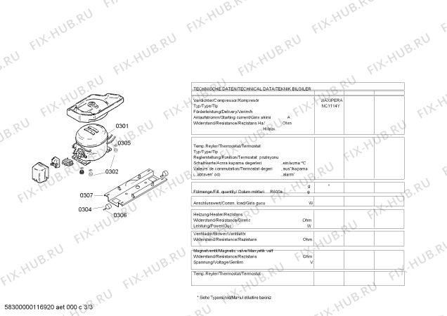 Взрыв-схема холодильника Bosch KSV39611NE - Схема узла 03