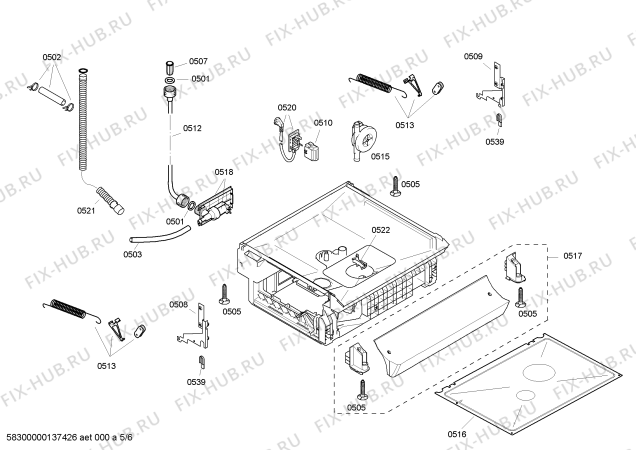 Взрыв-схема посудомоечной машины Bosch SGS55E02FR - Схема узла 05