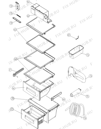 Взрыв-схема холодильника Gorenje NRS9181CBBK (728178, HZLF61961) - Схема узла 04