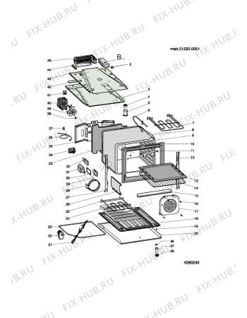 Схема №1 AXMT 6434/WH с изображением Решетка на поверхность для плиты (духовки) Whirlpool 482000090869