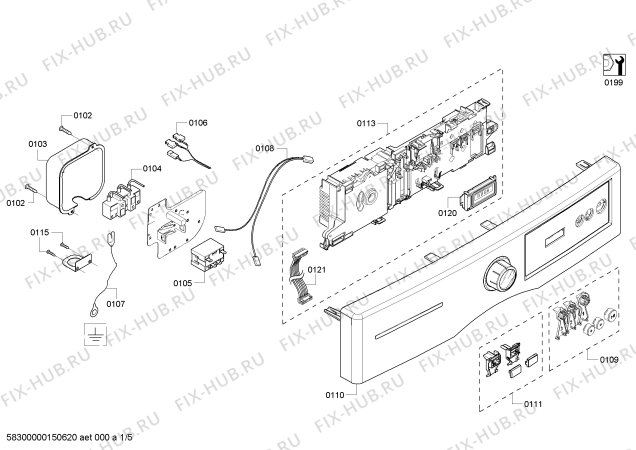 Схема №1 WTXD5321US ultraSense с изображением Кабель для сушильной машины Bosch 00421626