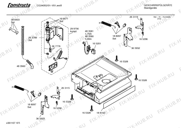 Схема №2 CG340S2 с изображением Инструкция по эксплуатации для посудомойки Bosch 00581075