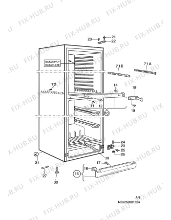 Взрыв-схема холодильника Privileg 431420-9 /40658 - Схема узла C10 Cabinet
