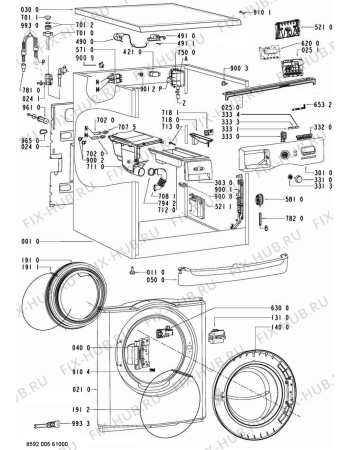 Схема №2 AWOE 9745 с изображением Декоративная панель для стиралки Whirlpool 480111102688