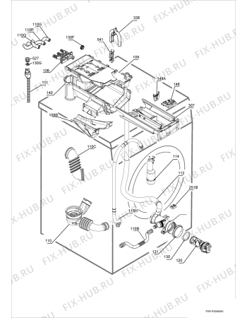 Взрыв-схема стиральной машины Husqvarna Electrolux QW168480 - Схема узла Hydraulic System 272