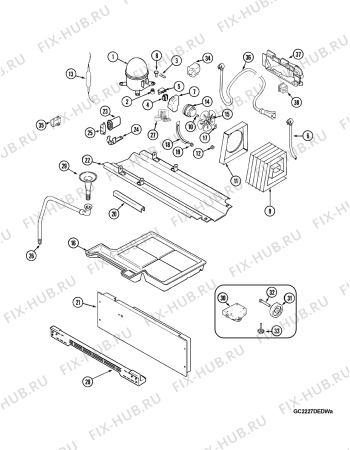 Схема №1 GC2227DEDW с изображением Другое для холодильника Whirlpool 481201223383