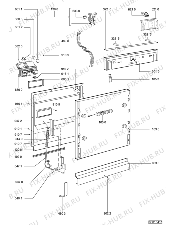 Взрыв-схема посудомоечной машины Bauknecht GSXK 7422 - Схема узла