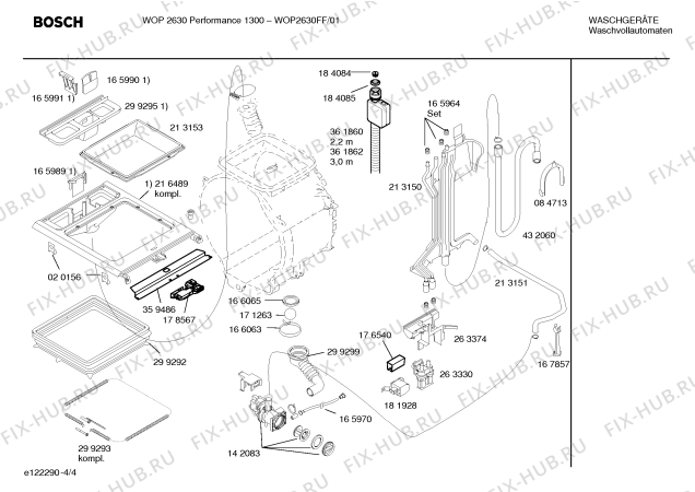 Взрыв-схема стиральной машины Bosch WOP2630FF WOP2630 Performance1300 - Схема узла 04