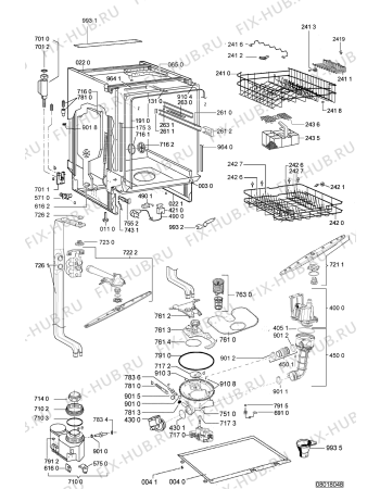 Схема №1 ADG 8532/2 с изображением Панель для посудомоечной машины Whirlpool 480140101225