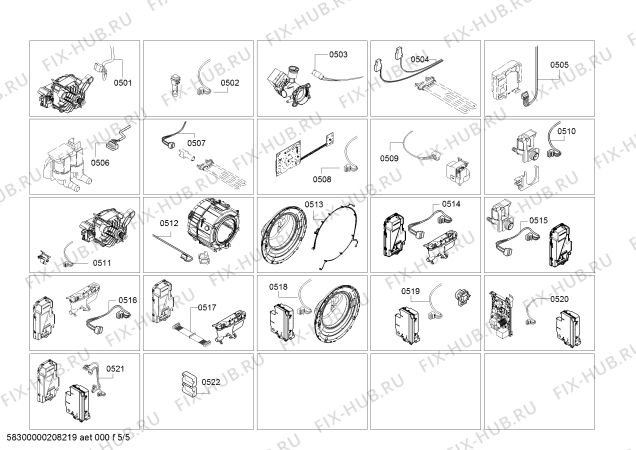 Схема №1 WM14U940GB с изображением Кабель для стиральной машины Siemens 10006090