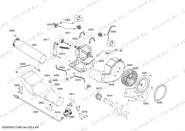 Взрыв-схема сушильной машины Bosch WTMC1501UC Nexxt 100 Series - Схема узла 04