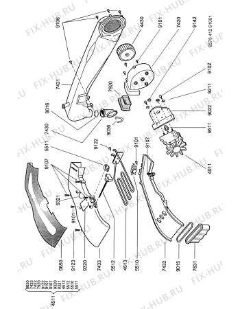 Схема №1 AWZ 412 S с изображением Резервуар для стиралки Whirlpool 480113100094