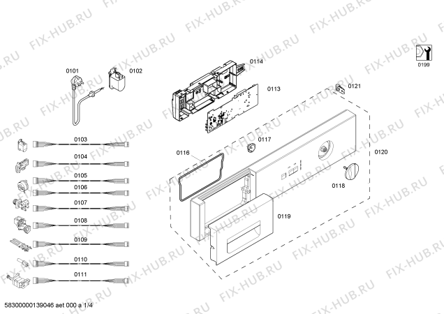 Схема №1 WXP805B6 с изображением Силовой модуль для стиралки Bosch 00674701