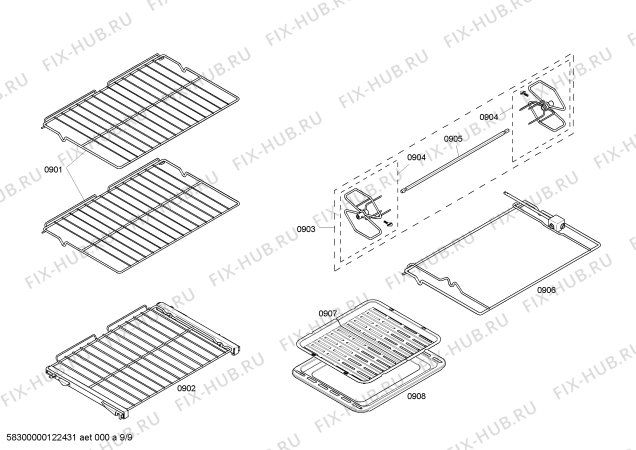 Схема №2 PO302 с изображением Панель для электропечи Bosch 00144682
