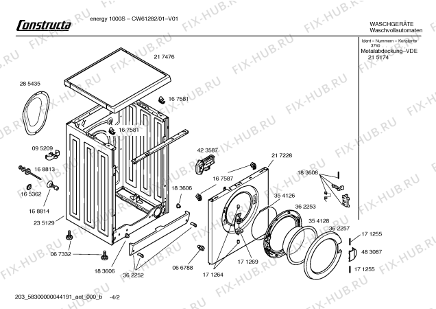 Схема №2 CW61282 Energy 1200S с изображением Панель управления для стиралки Bosch 00440205