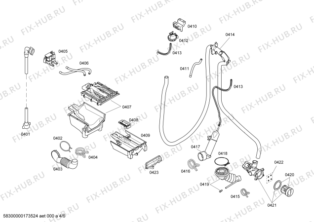 Схема №1 WLM204C00W BOSCH Avantixx 6.2kg с изображением Модуль управления для стиралки Bosch 00746044