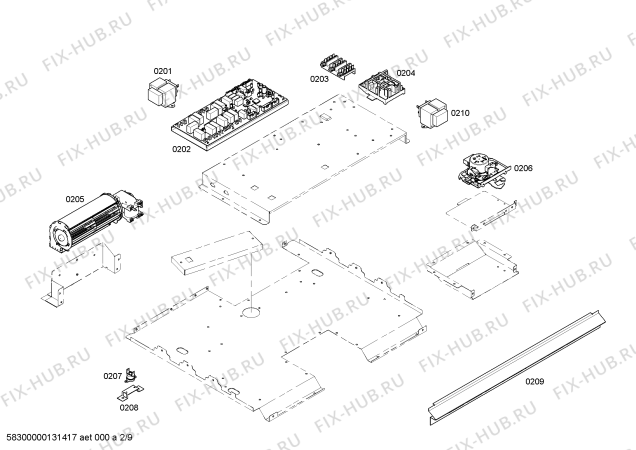 Схема №1 MED272EB с изображением Регулировочная плата для электропечи Bosch 00665059