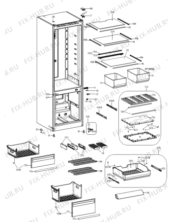 Схема №1 NRF71430W (180848) с изображением Колесо для холодильника Gorenje 228331
