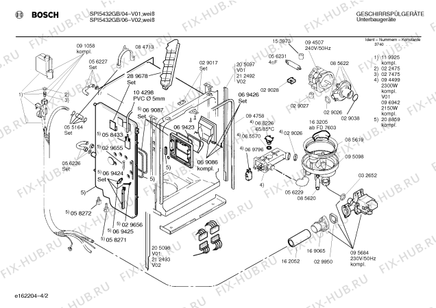 Схема №1 SPS5432GB с изображением Переключатель для посудомоечной машины Bosch 00151632
