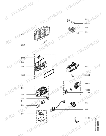 Взрыв-схема посудомоечной машины Aeg FAV3062IW - Схема узла Electrical equipment 268