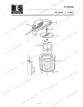 Схема №1 IC6000 с изображением Контейнер для электромороженицы DELONGHI NM0200550