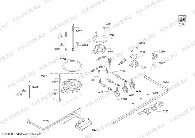 Схема №1 PPC616B21E 2G+1W BOSCH T60F-2011 с изображением Форсунки для жидкого газа для плиты (духовки) Bosch 00633718