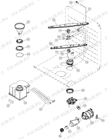 Взрыв-схема посудомоечной машины Asko D3532XL EU   -Titan FI Soft (336969, DW20.4) - Схема узла 03