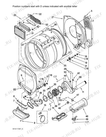 Схема №2 YLTE6234DQ6 с изображением Запчасть для стиралки Whirlpool 480113100407